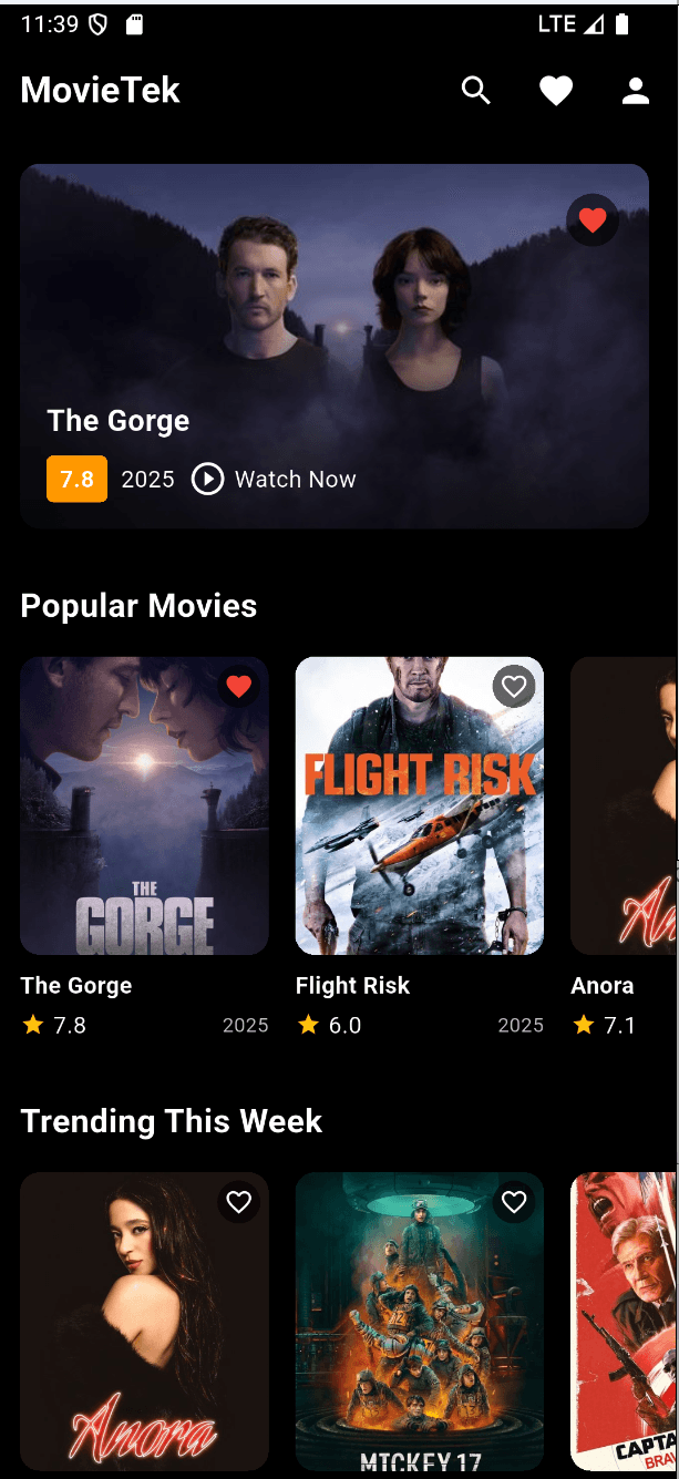 MovieTek – Movie Exploration App